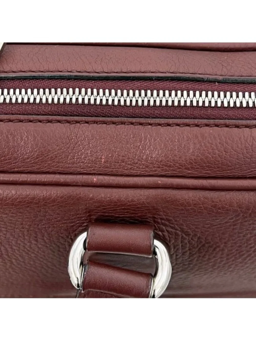 Gucci Briefcase Bordeaux Interlocking Document Gray Leather GG Business